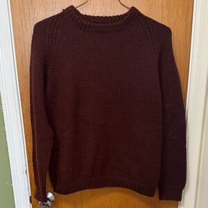 Classic handmade Brown Crew Neck Sweater